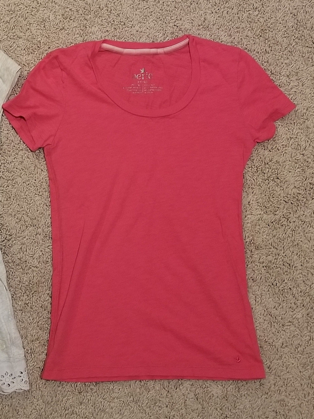 aerie Short Sleeve Scoop Neck Tee in Bright Pink